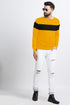 Black Stripped Mustard Full Length Sweatshirt